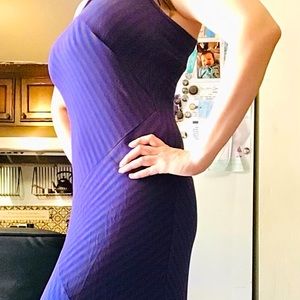 Mossimo grape striped maxi dress (purple and gray)